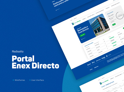 Rediseño Portal Enex Directo ui user interface website