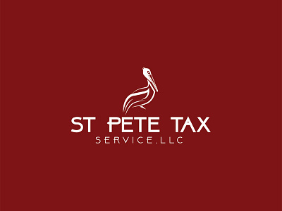 St. Pete Tax Service LLC / Logo art bird branding illustration logo pelican st petersburg tax type vector