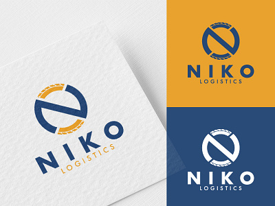 NIKO Logistics / Logo art branding design illustration logo tire transport vector