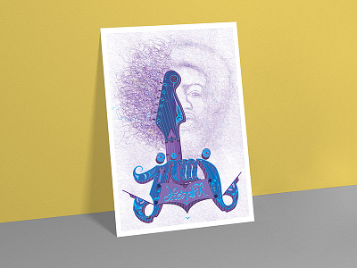 Purple Haze / Poster art cassic design guitar hair haze illustration jimihendrix letter music poster purple rock singer song typography vector