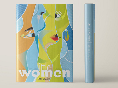Little Women art book cover dustjacket hair illustration little louisa may alcotts novel read vector women write
