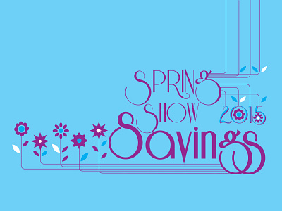 Spring Show Savings flower illustration leaf savings show spring