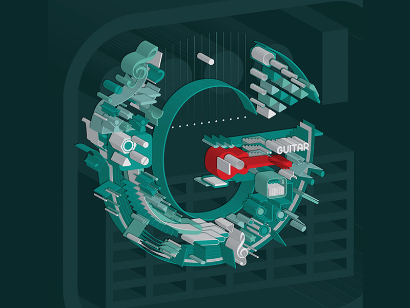 36 Days of Type / Letter G 3d story alphabet illustration art type typeface typography letter 36days-d 36daysoftype guitar
