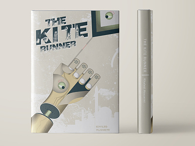 The Kite Runner arm art book cover dust jacket graphic design hardcover hosseini illustration khaled kite runner spine