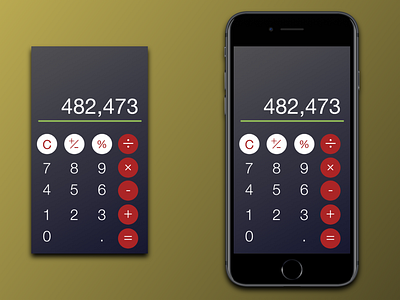 Daily UI Challenge #4 - Calculator adobexd dailyui mobile design ui ux