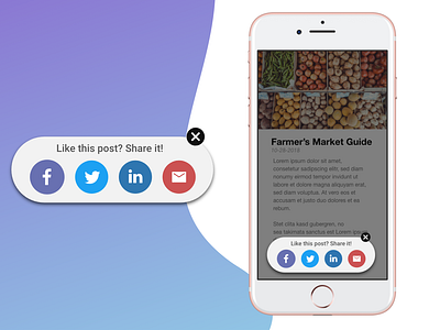 Daily UI Challenge #10 - Social Share adobexd dailyui mobile design ui ux