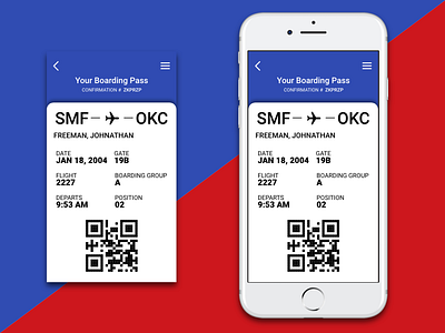 Daily UI Challenge #24 - Boarding Pass