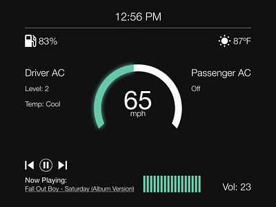 Daily UI Challenge #34 - Car Interface