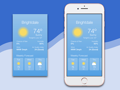 Daily UI Challenge #37 - Weather adobexd app dailyui mobile design ui ux weather