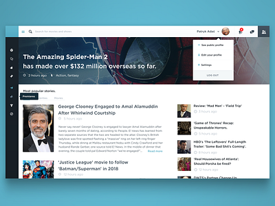 Movie news dashboard