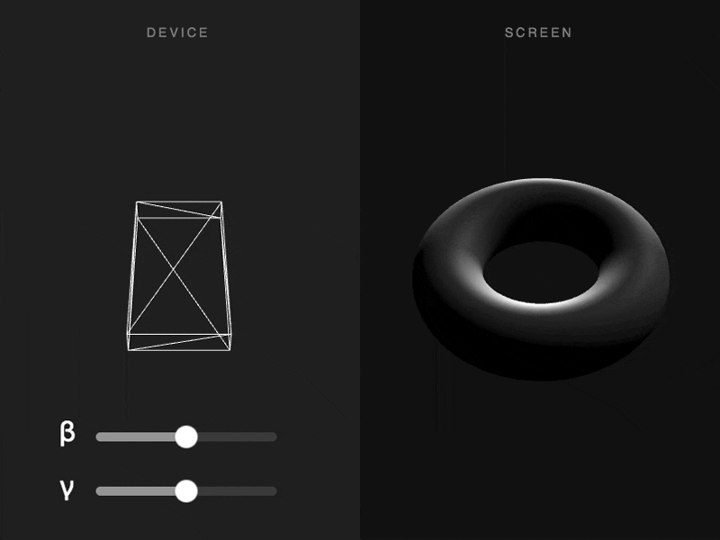 sinister donut [Framer] 3d ar device events framer orientation screen