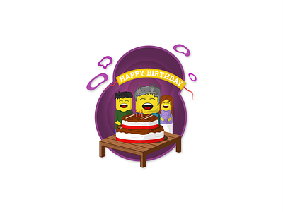 "Happy Birthday" design designer draw illustration illustrations illustrator cc photoshop vector vector art vector illustration