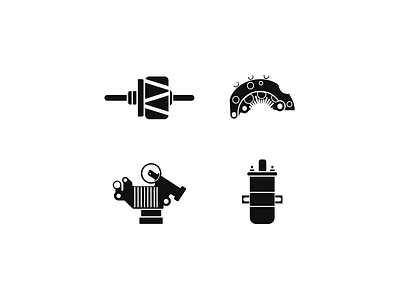 "Auto parts 2" black white car cars design designer flat icon illustration illustrator cc instagram vector vector art