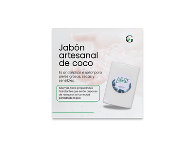 "Jabón artesanal de coco" design designer graphic design illustrator cc instagram post