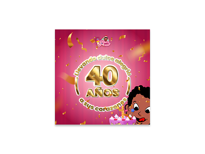 "40 AÑOS" design designer graphic design illustrator cc instagram post vector vector art