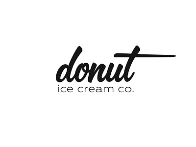 "Donut Ice Cream Co." branding designer illustrator cc logo design mock up photoshop typography