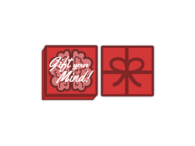 "Gift your Mind!" branding designer flat gift box illustrator cc logo design vector vector art web website