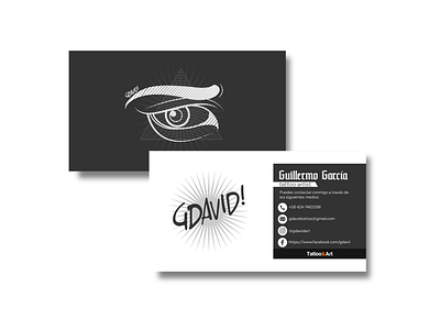 "Guillermo García Business Card" black white branding business card design designer flat illustration illustrator cc mock up vector vector art venezuela