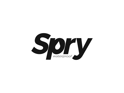 "Spry" black white design designer drone illustrator cc logo logo design typography waterproof