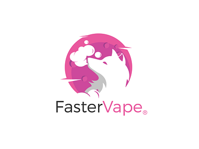 "FasterVape" branding design illustrator cc logo logo design vaper vector vector art