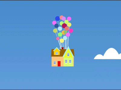 Up after effects animation flat illustration motion graphics up