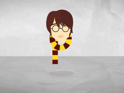 Mr Potter animation design flat graphic harry harry potter illustration motion graphics movie potter rowling trivia