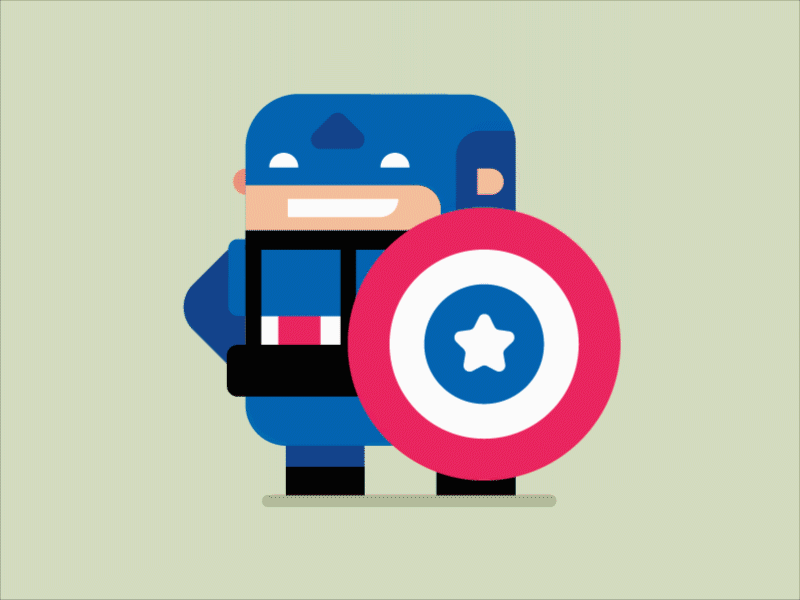 Captain America adobe illustrator adobe photoshop blue blue and white captain america creative design design illustration marvel red vector
