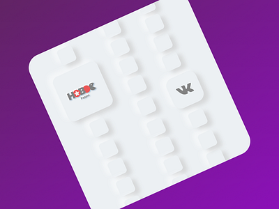 НОВОЕ РАДИО VK branding design icon logo neomorphism socialmedia uxuidesign