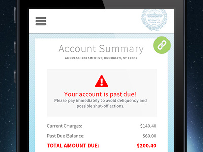 Account Alert account alert app bill dashboard due iphone overview payment ui