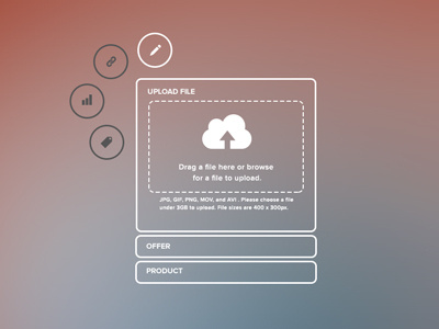Upload Widget edit flat nav tool transparent ui upload widget