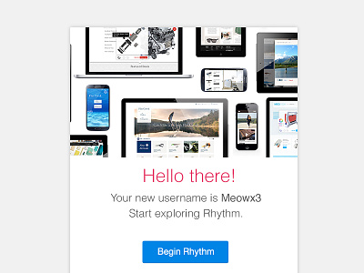 Rhythm Sign up email cms design email email template rhythm template ui web