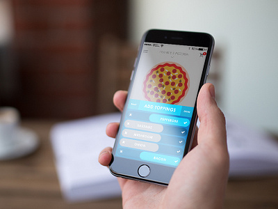 Build your Pizza app filter food illustration ios pizza restaurant shopping tags