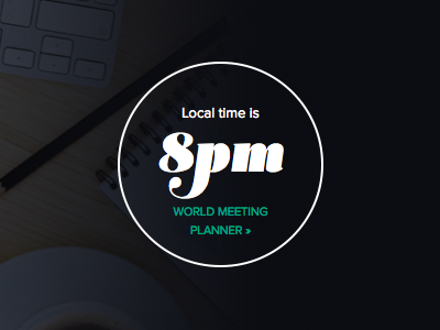 Plan a meeting dark local meeting time