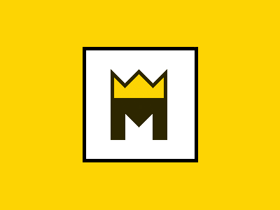 Majesty black logo thick lines white yellow