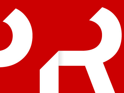 Logomark Closeup brand logo red typography