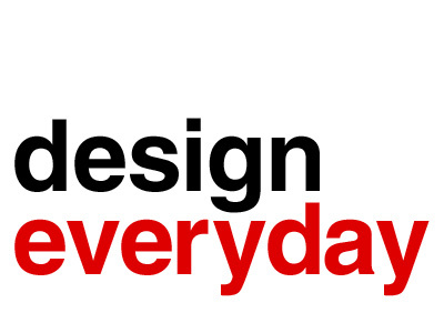 Design Everyday black helvetica red