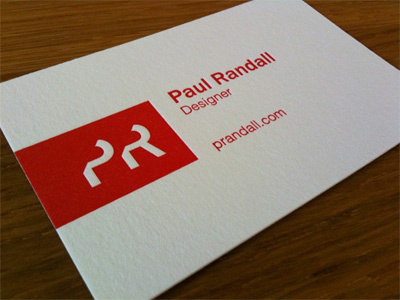 Letterpress Business Card business card letterpress photograph red white