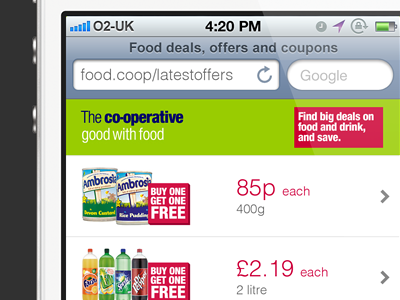 Coop Mobile iphone mobile qr website