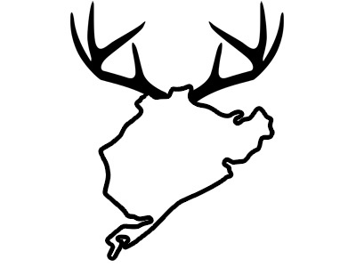 Nurburgring Stag antlers black logo nurburgring white