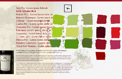 Wine shop website moodboard burgundy green moodboard wine