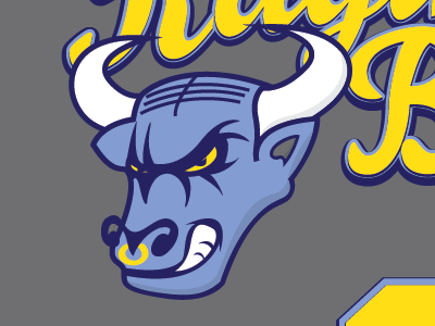 Raging Bull Softball Logo bull illustration logo sports