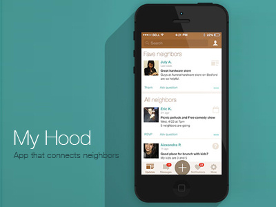 My Hood app ios mobile neighbor neighborhood