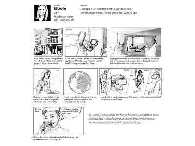 GeoCV + Tango Storyboard artifact process sketch storyboard tango ux vr