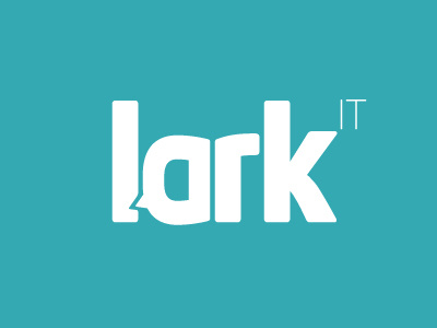 Lark IT Logo bird flat information lark logo logotype technology typography