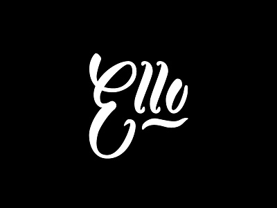 Ello brush handdrawn type lettering script social media typography