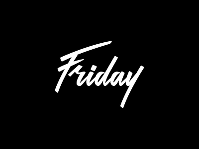 Friday Lettering brush pen calligraphy lettering script typography vectorized