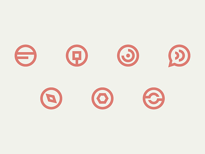 Editorial category symbols blog glyphs icons minimal symbols