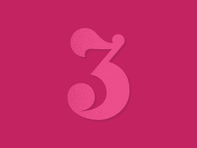 Three dribbble invites dribbble invites invites lettering numbers three