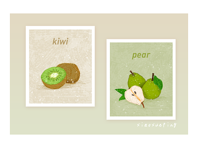 fruit kiwi pear art color design fruit illustration kiwi pear pears