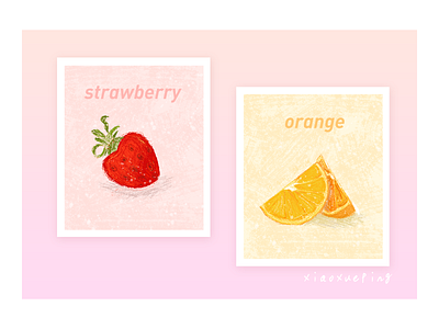 fruit strawberry orange art color design fruit illustration orange strawberry
